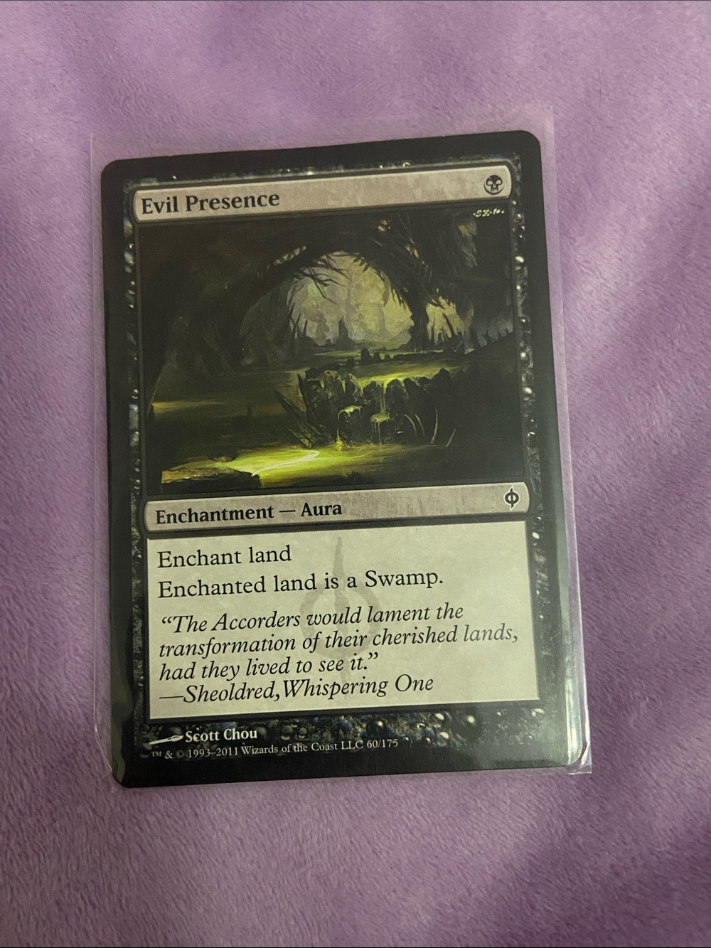 Evil Presence Magic: The Gathering Card — Black Enchantment Aura